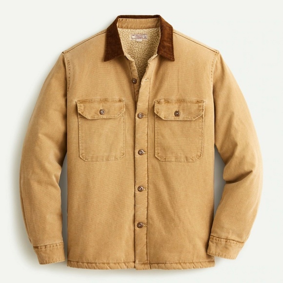 J. Crew Other - NWT Wallace & Barnes Sherpa-Lined Duck Canvas Shirt Jacket